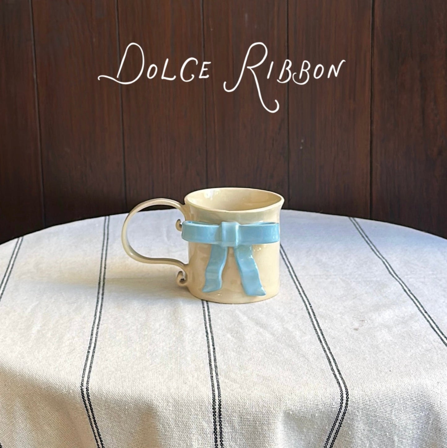 Dolce Ribbon Mug in Cloud Blue