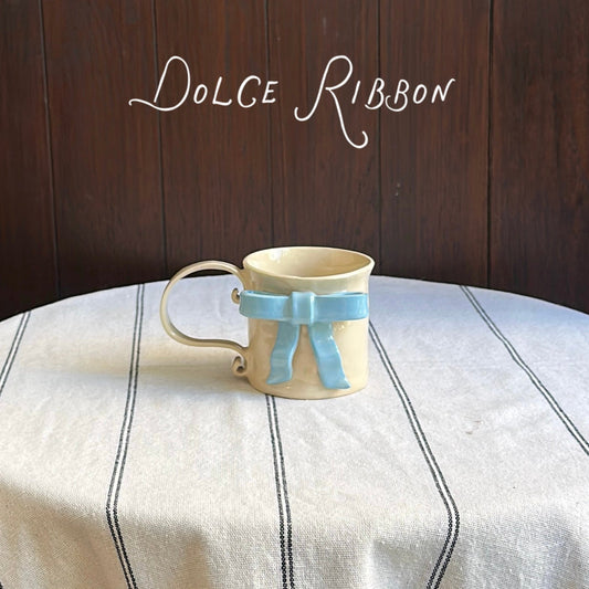 Dolce Ribbon Mug in Cloud Blue